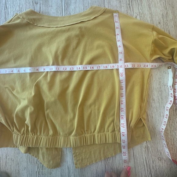 Easel Tasha Open back long sleeve top in Yellow tone S - Picture 10 of 10